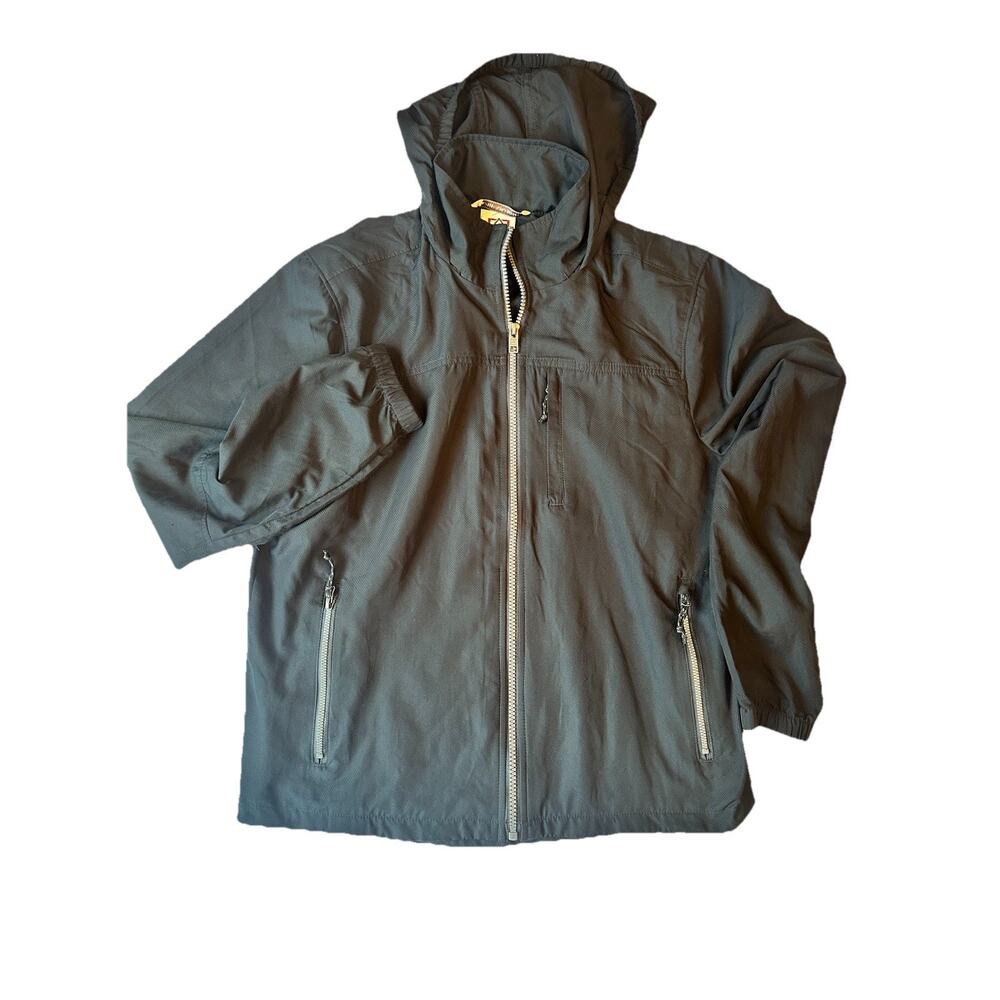 Avalanche Men's Black Hooded Jacket Full Zip Zip Pockets Outdoor Size M